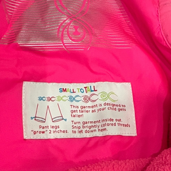 Spyder Girls Snow Bib Size 4 Pink Insulated Ski Pants Small to Tall - Picture 3 of 16